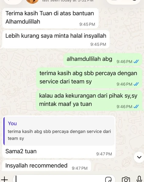 Testimoni pelanggan CPL Consultant